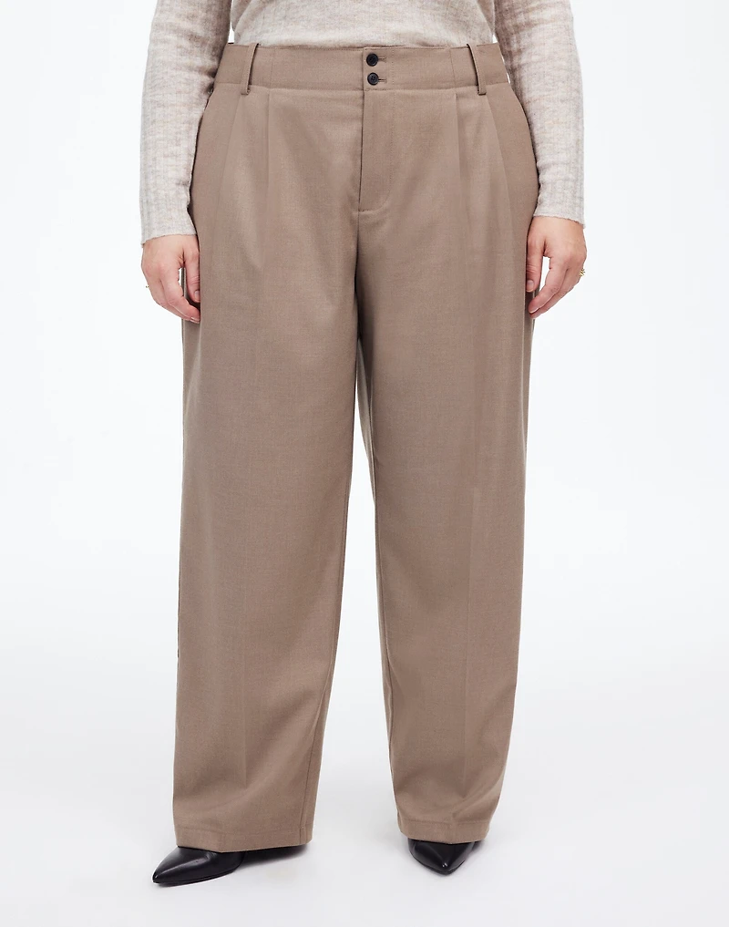 The Plus Harlow Wide-Leg Trouser in Brushed Twill | Madewell