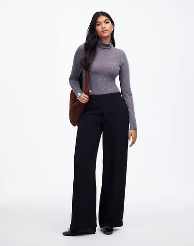 Pull-On Straight Pants Crepe | Madewell