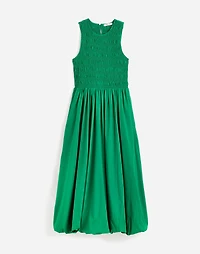 The Melody Bubble-Hem Smocked Midi Dress Poplin | Madewell