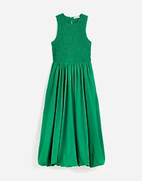 The Melody Bubble-Hem Smocked Midi Dress in Poplin | Madewell