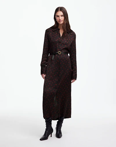 Button-Front Midi Shirtdress Floral | Madewell