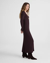 The Signature Knit V-Neck Midi Dress | Madewell