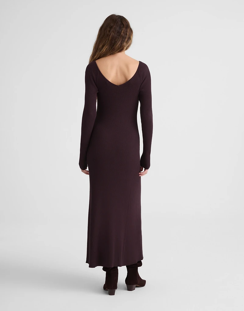 The Signature Knit V-Neck Midi Dress | Madewell