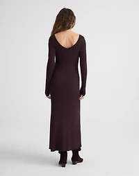The Signature Knit V-Neck Midi Dress | Madewell