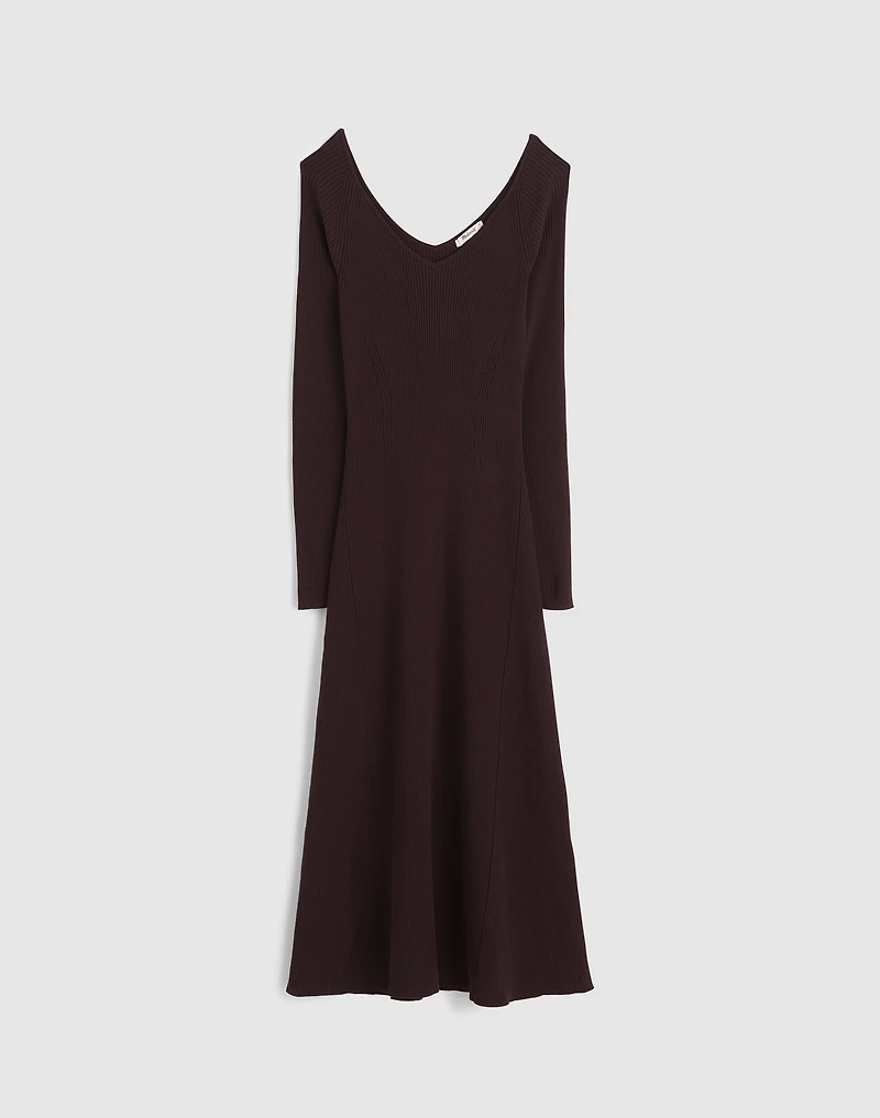 The Signature Knit V-Neck Midi Dress | Madewell