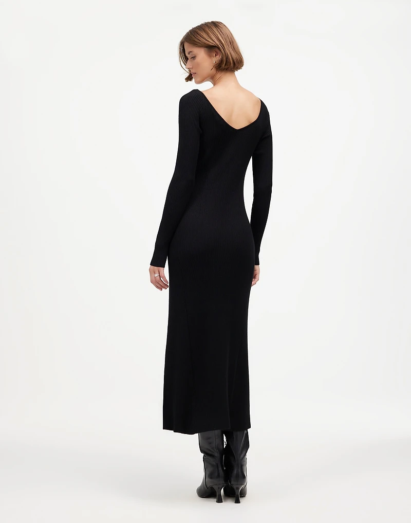 The Signature Knit V-Neck Midi Dress | Madewell