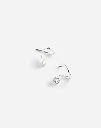 Floating Crystal Huggie Hoop Earrings | Madewell
