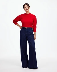 Merino Wool Ruffle Mockneck Sweater | Madewell