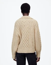 Cotton-Merino Wool Blend Cable-Knit Sweater | Madewell