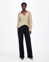 Cotton-Merino Wool Blend Cable-Knit Sweater | Madewell