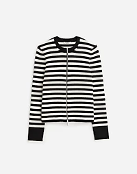 Zip-Front Cardigan in Stripe | Madewell