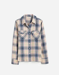 Flannel Snap-Front Shirt Plaid | Madewell