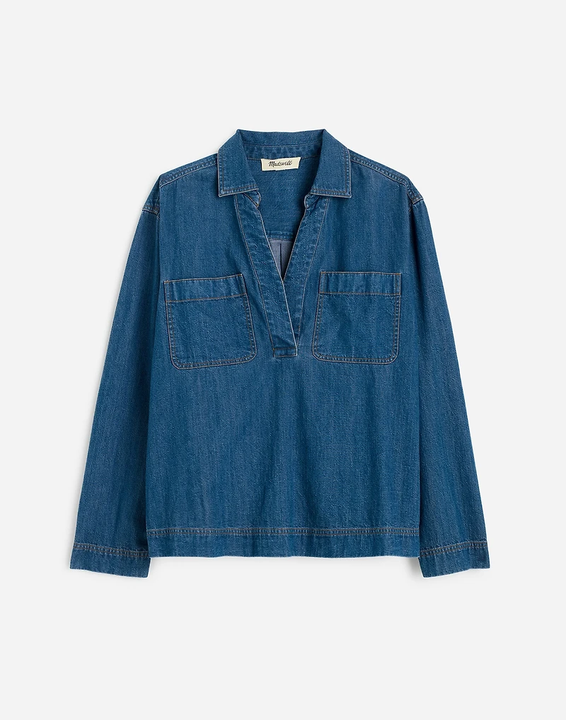 Denim Popover Tunic Shirt Ector Wash | Madewell