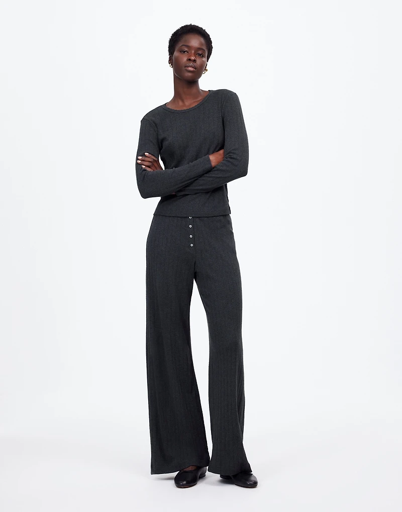 Madewell x LESET Pointelle Perfect Tee & Pant Set |