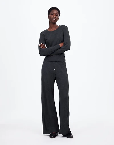Madewell x LESET Pointelle Perfect Tee & Pant Set |