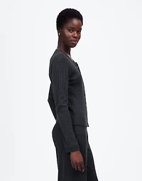 Madewell x LESET Pointelle Classic Crew Cardigan |