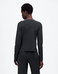 Madewell x LESET Pointelle Classic Crew Cardigan |