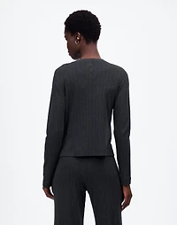 Madewell x LESET Pointelle Classic Crew Cardigan |