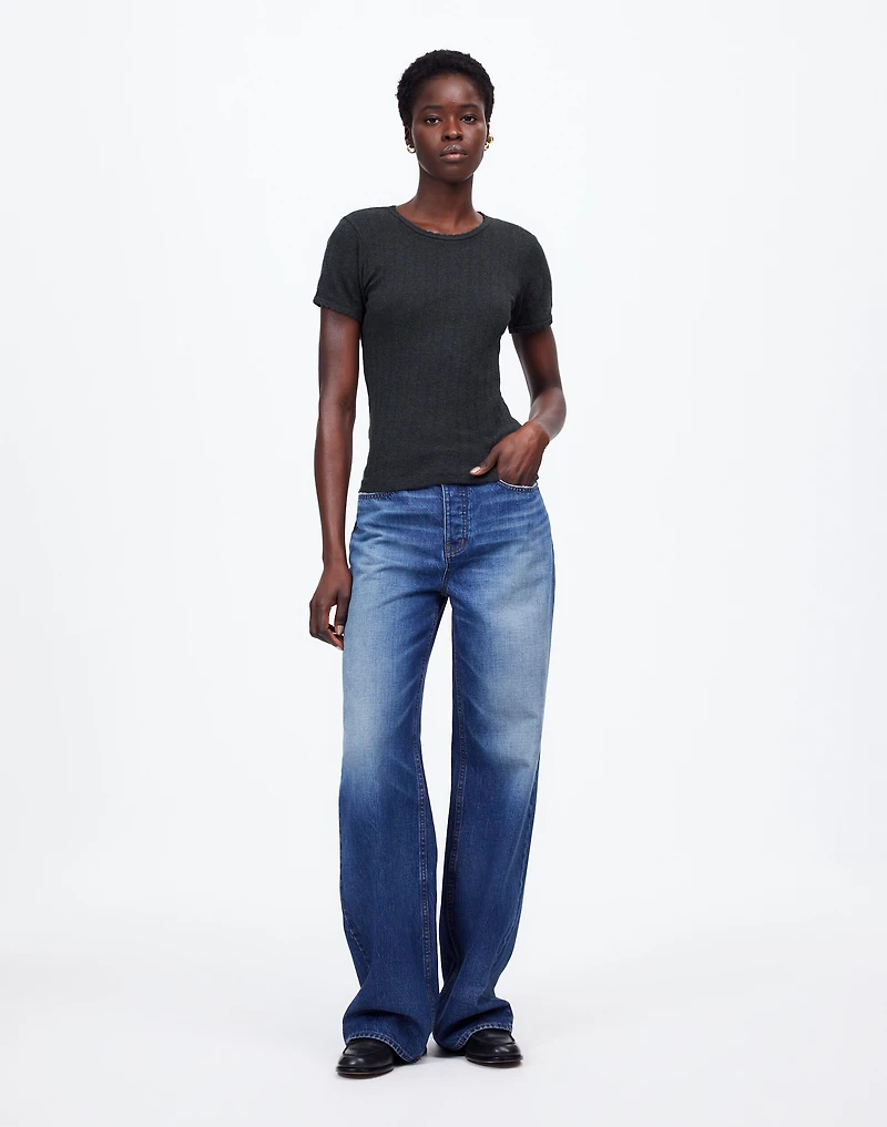 LESET Pointelle Slim-Fit Tee | Madewell