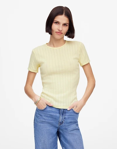 LESET Pointelle Slim-Fit Tee | Madewell
