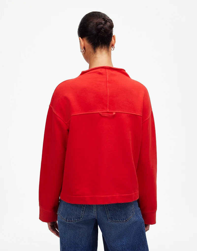Long-Sleeve Funnel-Neck Sweatshirt | Madewell