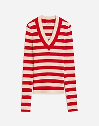 V-Neck Sweater Stripe | Madewell
