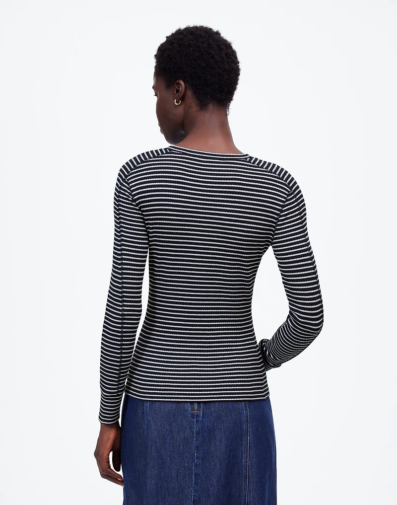 Ribbed Crewneck Long-Sleeve Tee | Madewell