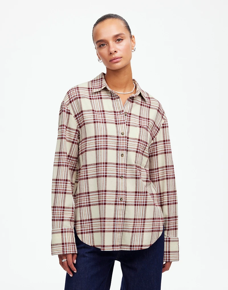 Relaxed Straight-Hem Button-Up Shirt Plaid | Madewell
