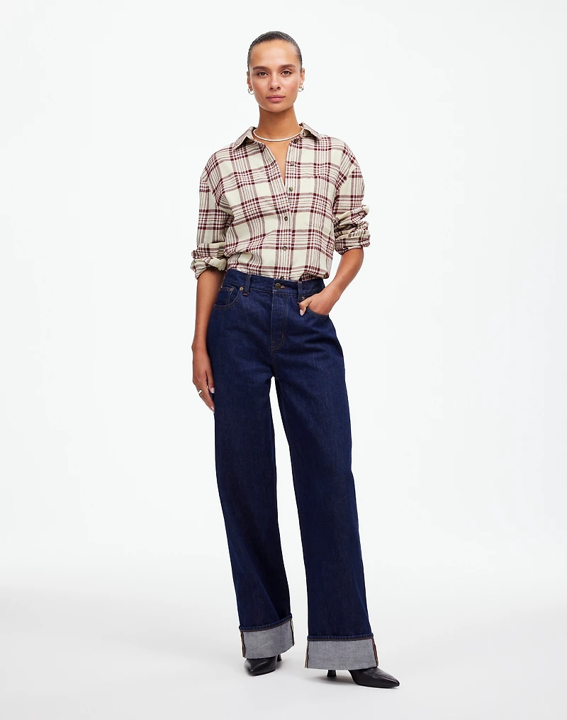 Relaxed Straight-Hem Button-Up Shirt Plaid | Madewell