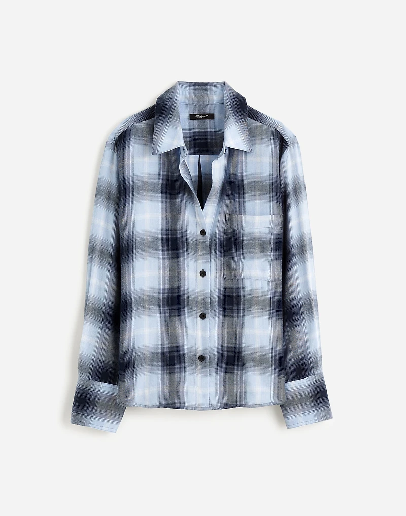 Easy Y-Neck Button-Up Shirt | Madewell