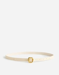 Sculptural Buckle Leather Skinny Belt | Madewell