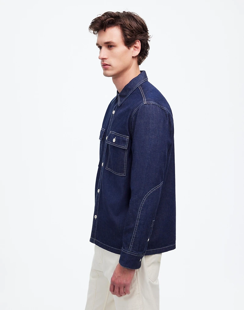 Straight-Hem Work Shirt Japanese Denim | Madewell