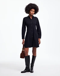 Denim Seamed Mini Dress Washed Black | Madewell