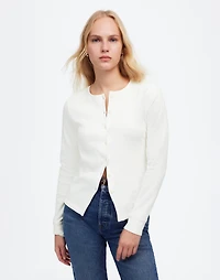 Ribbed Button-Front Cardigan | Madewell