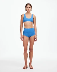 Zulu & Zephyr Dress Ocean Blue Textured Crop Bralette | Madewell