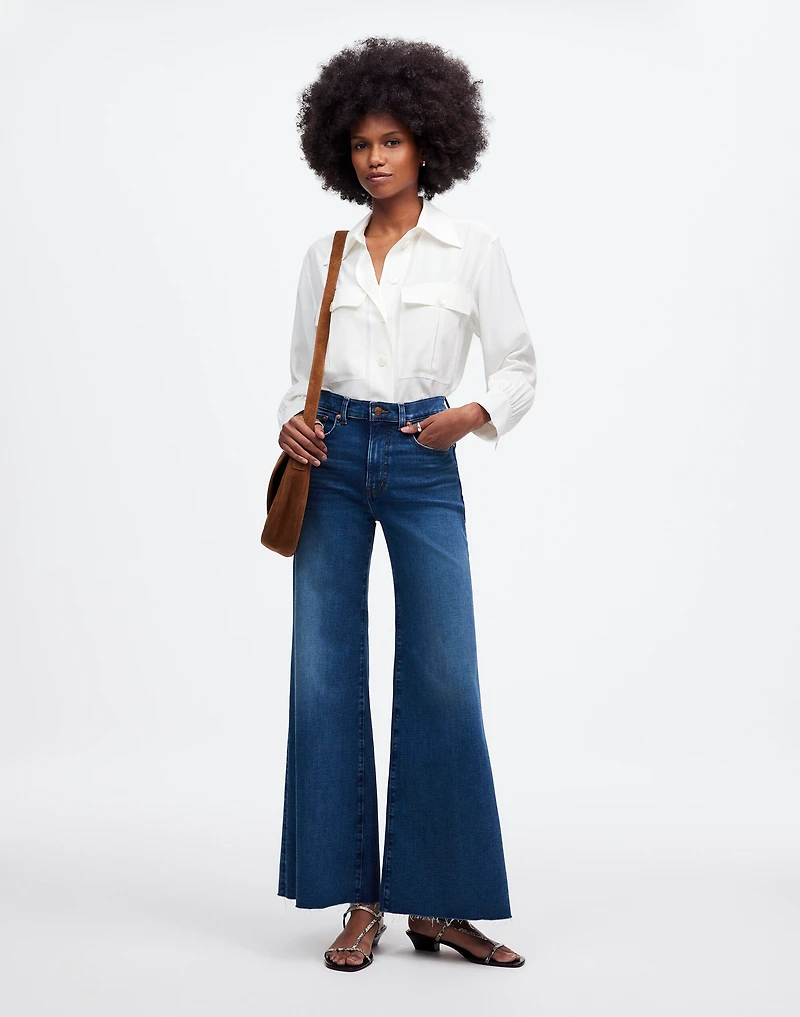 Flared Wide-Leg Crop Jeans | Madewell