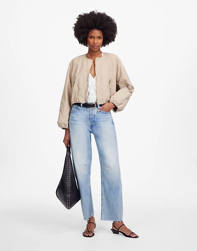 The Petite Darted Barrel-Leg Jean | Madewell