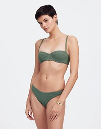 Zulu & Zephyr Eucalyptus Textured Balconette Bikini Top | Madewell