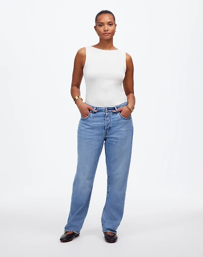 The Curvy Dean Easy Straight Jean Northridge Wash: Airy Denim Edition | Madewell