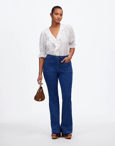 Curvy Flea Market Flare Jeans Enola Wash | Madewell