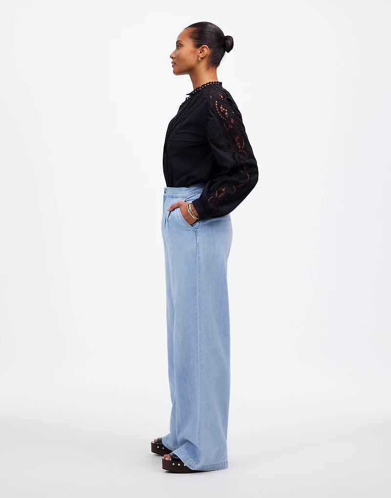 The Curvy Harlow Wide-Leg Denim Trouser Noll Wash: Airy Edition | Madewell