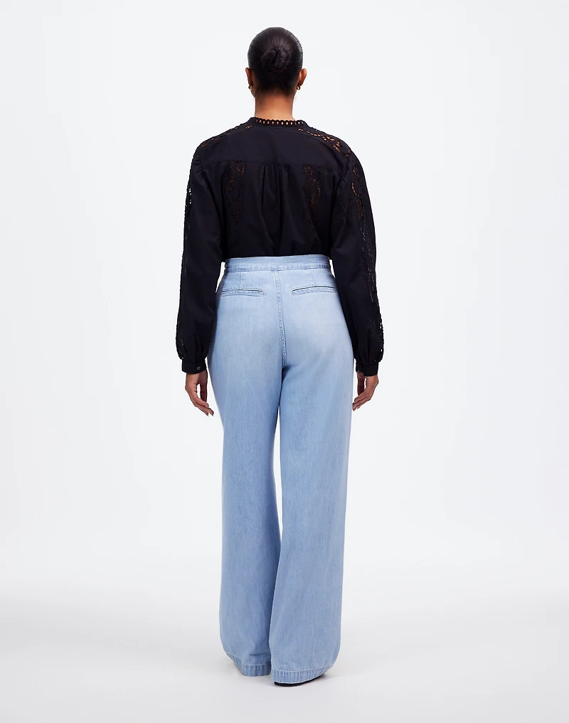 The Curvy Harlow Wide-Leg Denim Trouser Noll Wash: Airy Edition | Madewell
