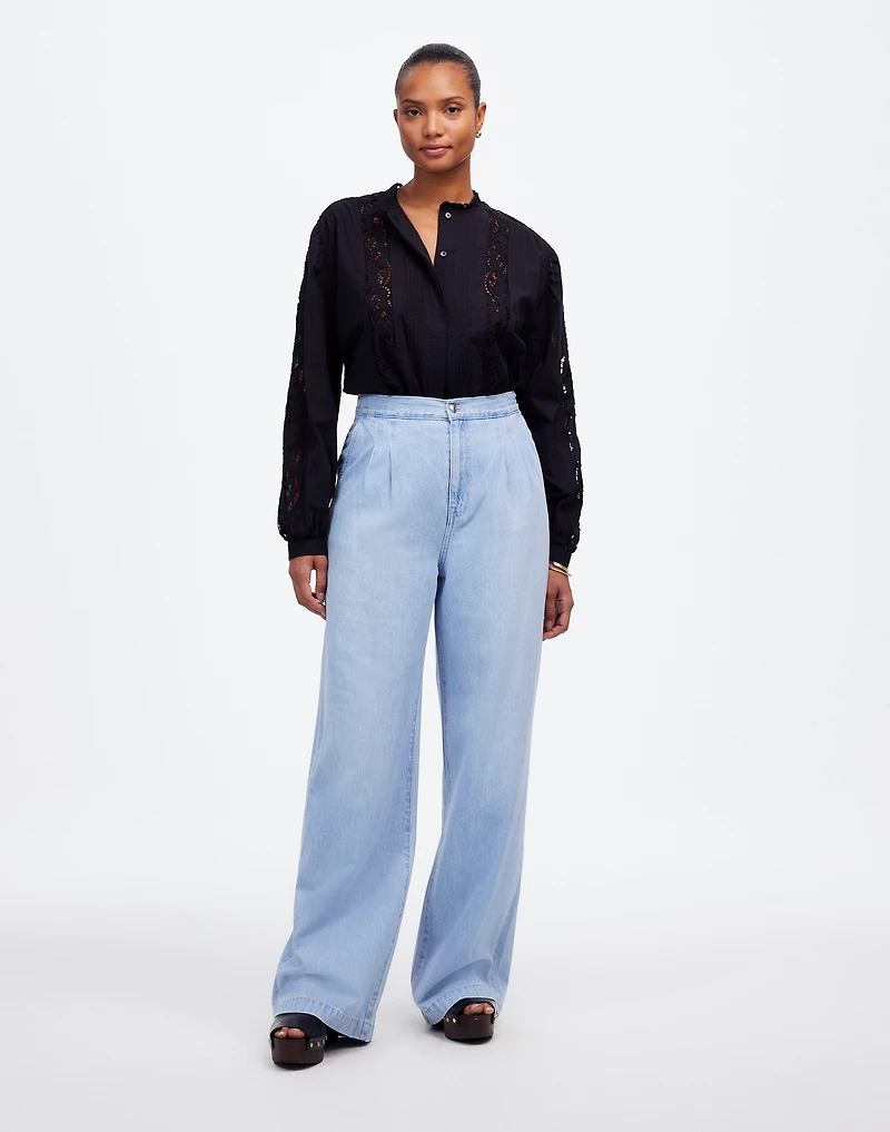 The Curvy Harlow Wide-Leg Denim Trouser in Noll Wash: Airy Denim Edition | Madewell