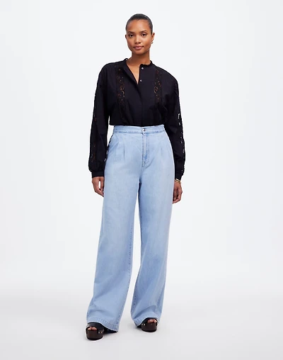 The Curvy Harlow Wide-Leg Denim Trouser in Noll Wash: Airy Denim Edition | Madewell