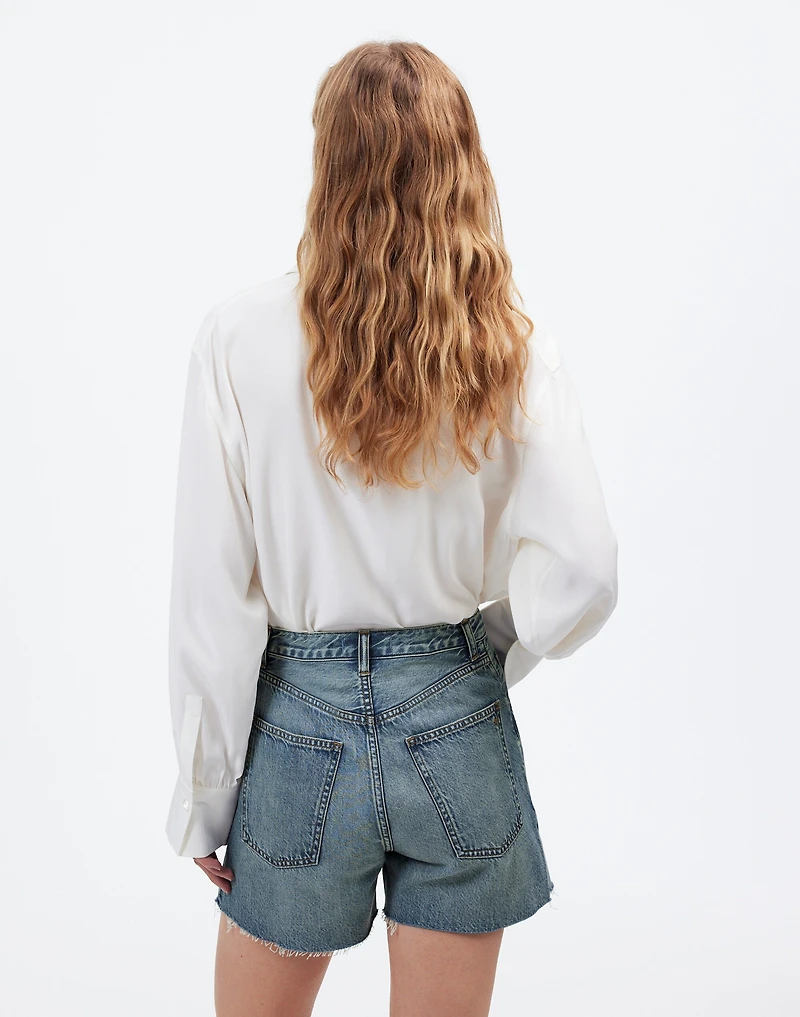 Pleated Low-Slung Denim Shorts: Airy Edition | Madewell