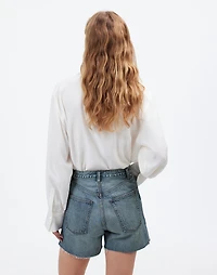 Pleated Low-Slung Denim Shorts: Airy Edition | Madewell