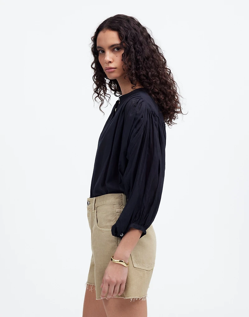 Pleated Low-Slung Denim Shorts: Airy Edition | Madewell