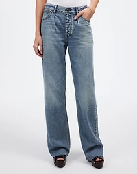 Pleated Low-Slung Baggy Jean Billings Wash: Airy Denim Edition | Madewell
