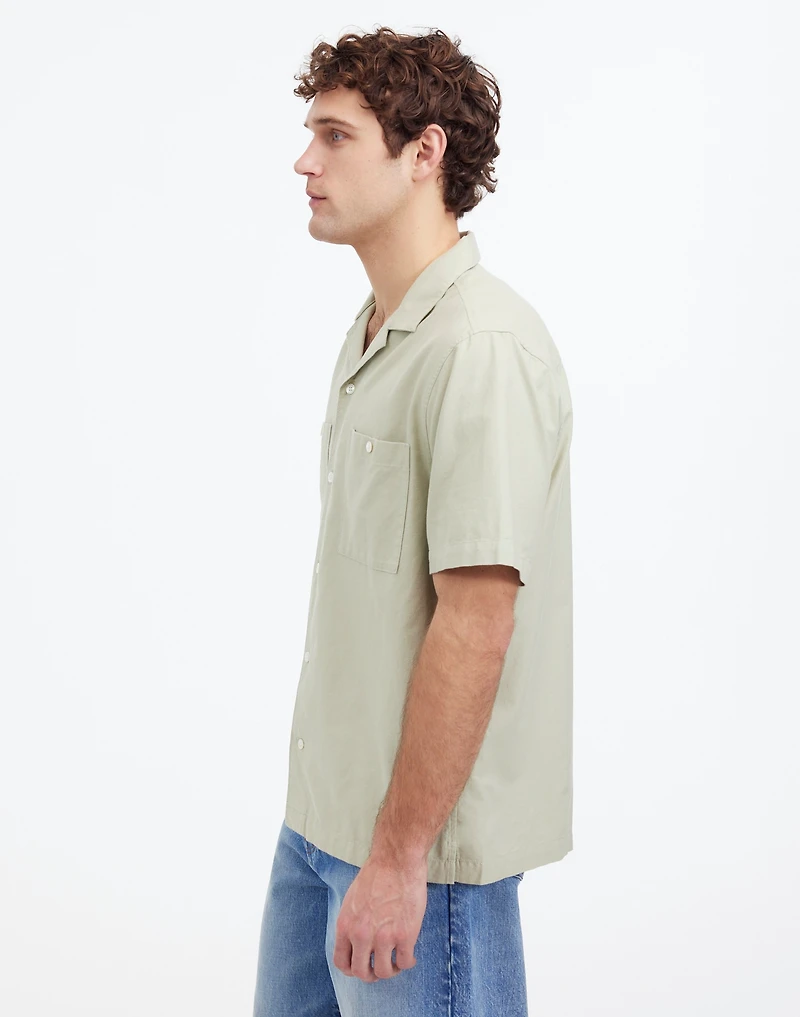 Camp Collar Short-Sleeve Shirt Everyday Twill | Madewell
