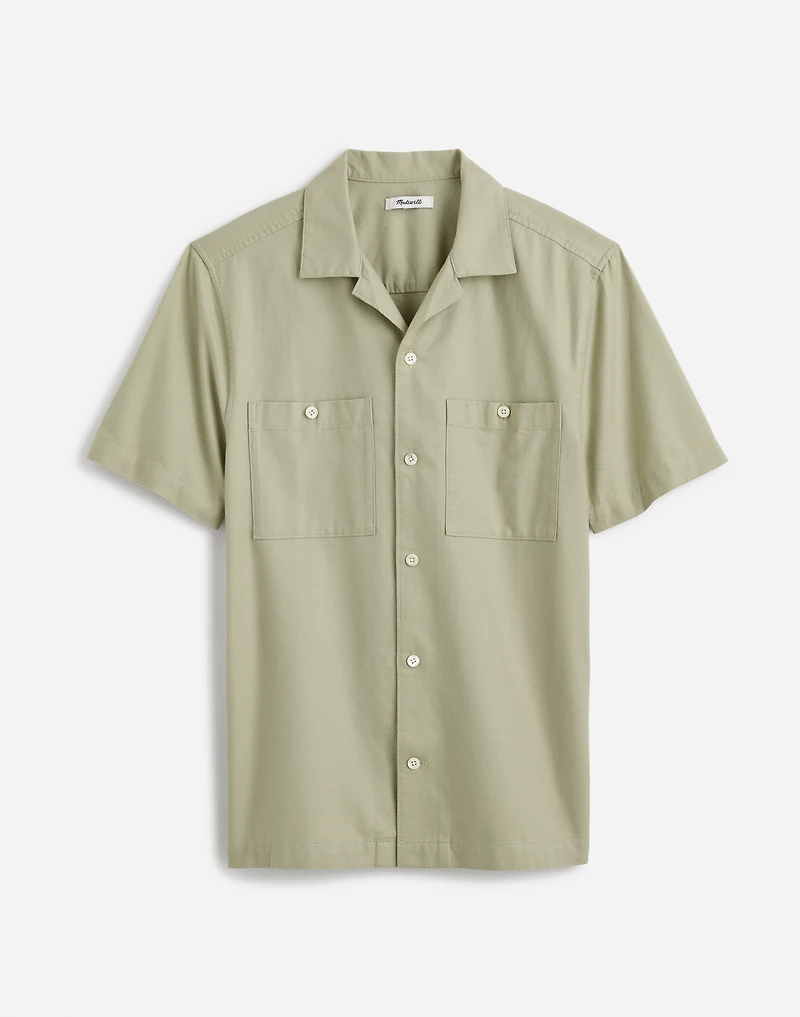 Camp Collar Short-Sleeve Shirt Everyday Twill | Madewell
